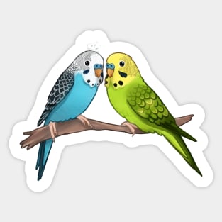 Cute Budgies Sticker